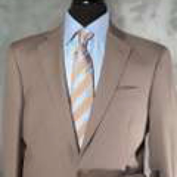 Suit Super Fine Quality Tan Color Italian Suit By Galante - Picture 2 of 4